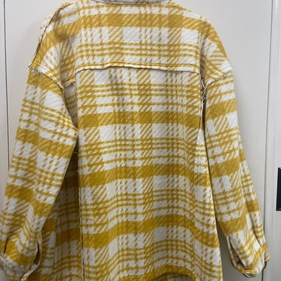 Jodifl Shacket size 1xYellow/gold and white plaid - Picture 8 of 12
